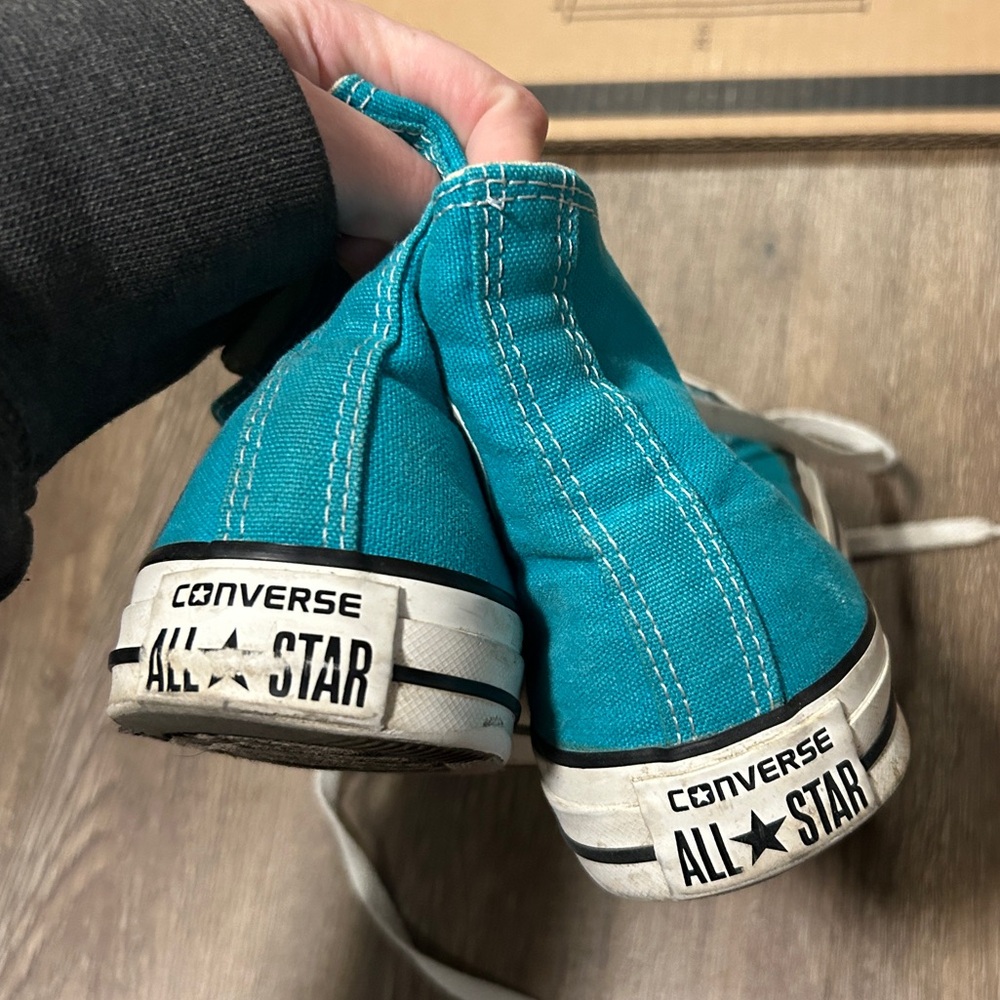Turquoise High Top Converse